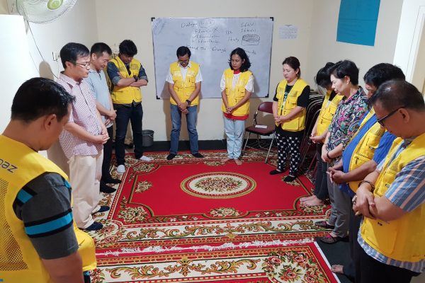 Samaritan's Hands program — medical checkup service with four doctors serving Afghan refugees in Bogor, West Java