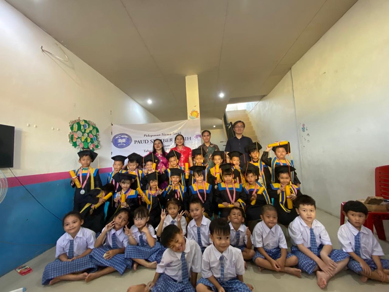 Sumber Kasih Pontianak PAUD preschool — children learning and playing at the daycare center in Pontianak, West Kalimantan